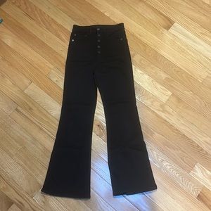 American eagle black high waisted flared jeans. Size 6.